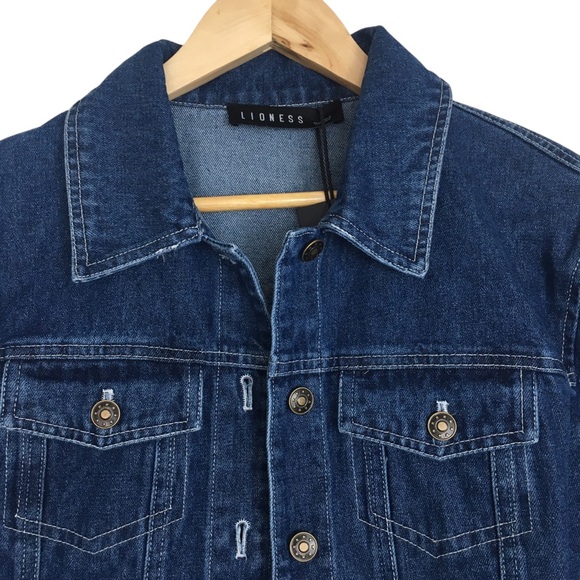 Lioness Rider Denim Jacket Large - Picture 6 of 16